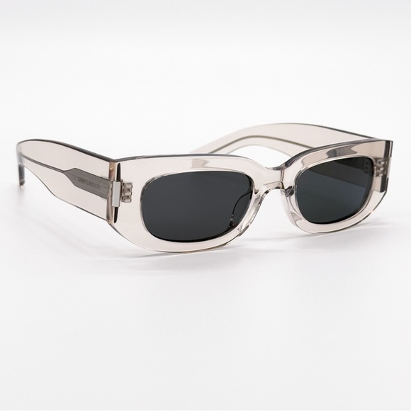 NEW SAINT LAURENT SL697 003 CLEAR GRAY UNISEX SUNGLASSES SAINT LAURENT SL 697 - Picture 1 of 9